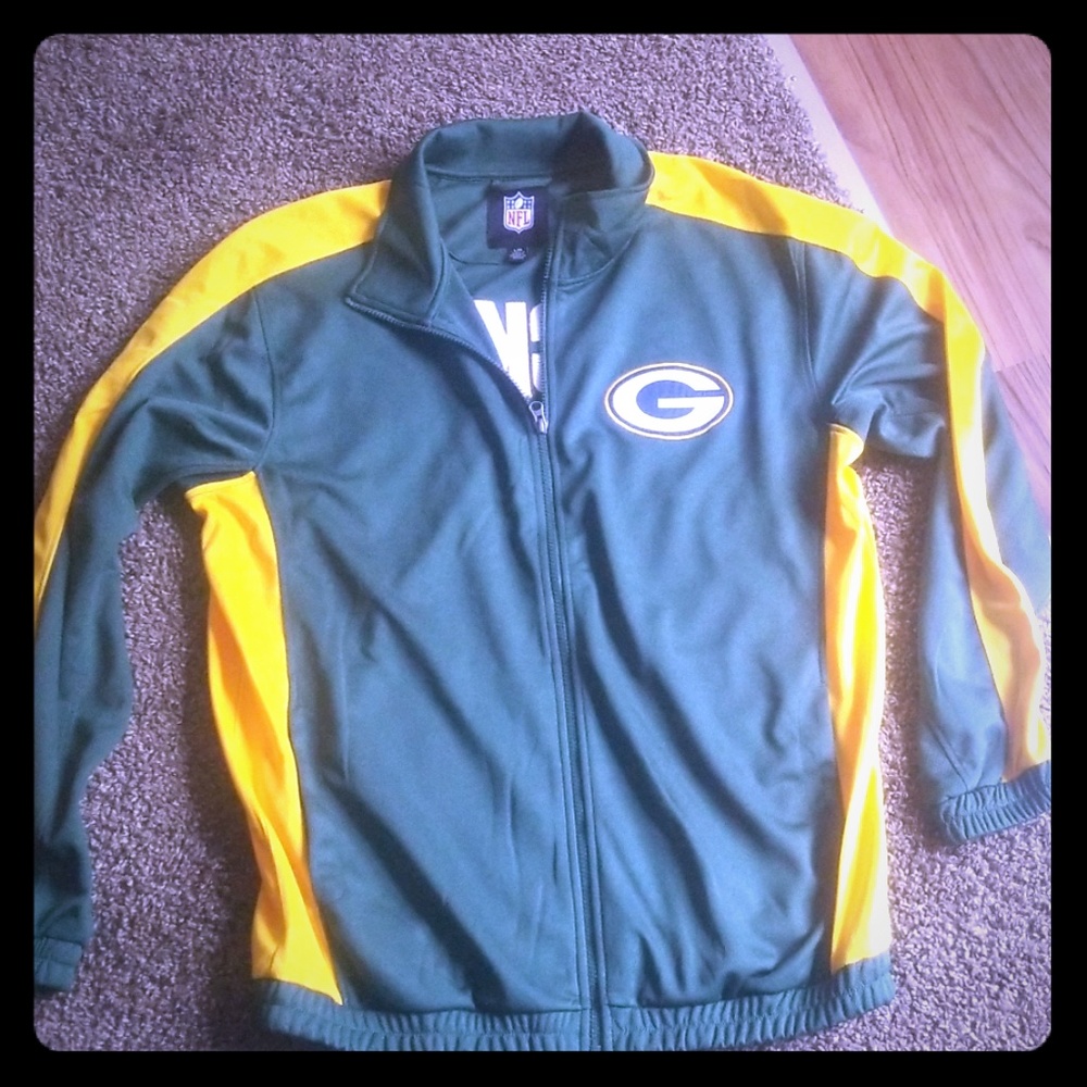 mens green bay packers zip up
